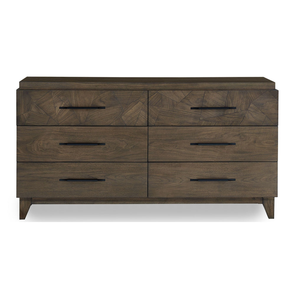 Broderick Six - Drawer Dresser  in Wild Oats Brown Dresser modern furniture Contempo Furniture