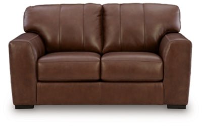 Brogliano Loveseat - Light Brown Stationary Loveseat modern furniture Contempo Furniture