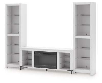 Brollevi 3 - Piece Entertainment Center - White Entertainment Centers modern furniture Contempo Furniture