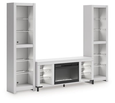 Brollevi 3 - Piece Entertainment Center - White Entertainment Centers modern furniture Contempo Furniture