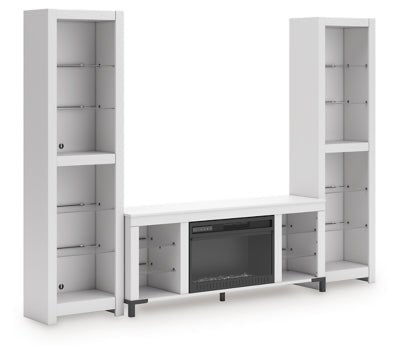 Brollevi 3 - Piece Entertainment Center - White Entertainment Centers modern furniture Contempo Furniture