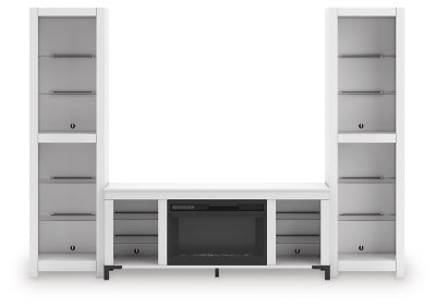 Brollevi 3 - Piece Entertainment Center - White Entertainment Centers modern furniture Contempo Furniture