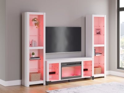 Brollevi 3 - Piece Entertainment Center - White Entertainment Centers modern furniture Contempo Furniture