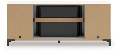 Brollevi 60" TV Stand with Electric Fireplace - White Fireplace TV Stand modern furniture Contempo Furniture