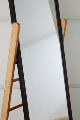 Bronick Floor Mirror - Black Floor Mirror modern furniture Contempo Furniture