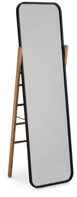 Bronick Floor Mirror - Black Floor Mirror modern furniture Contempo Furniture