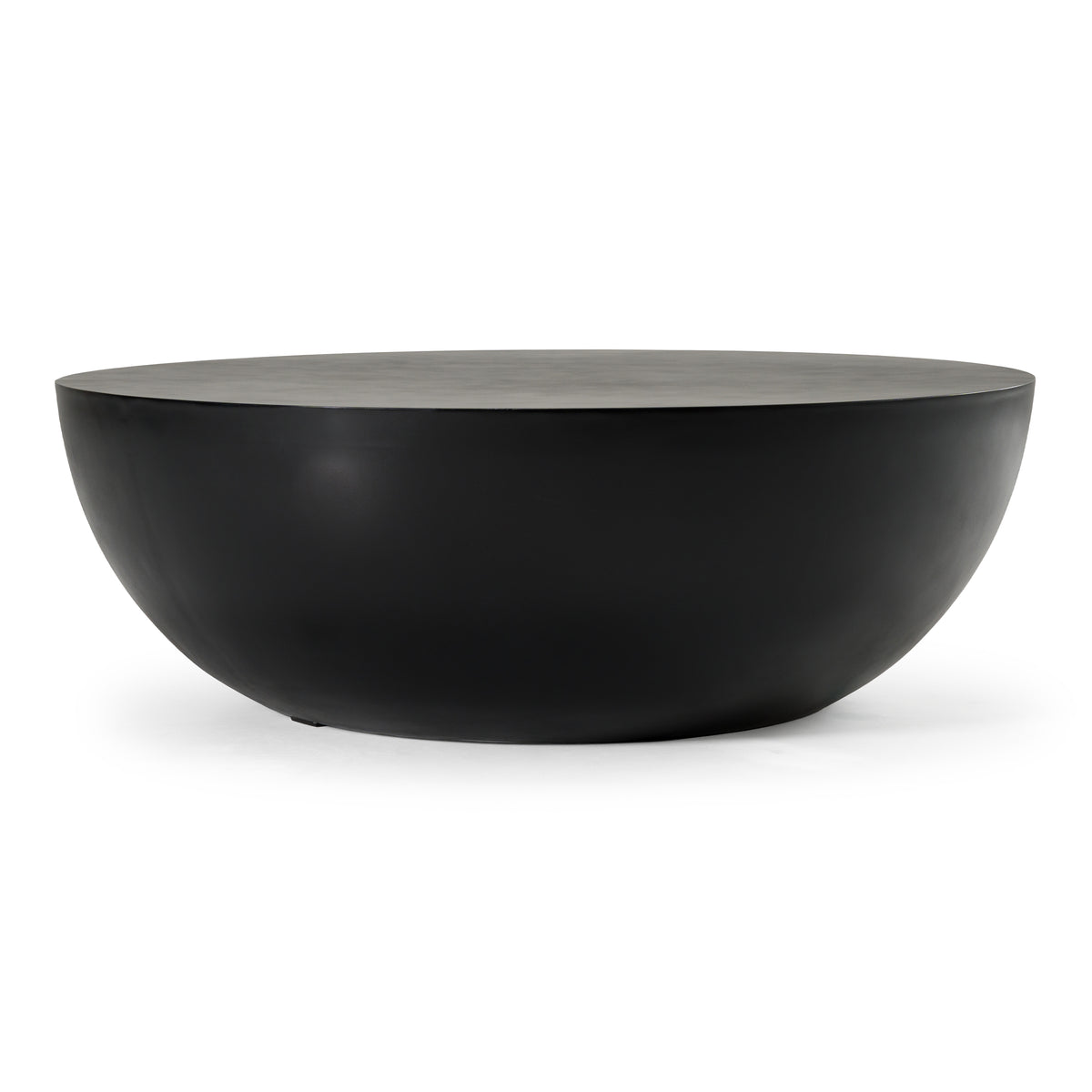 Bronte - Modern Black Concrete Round Coffee Table