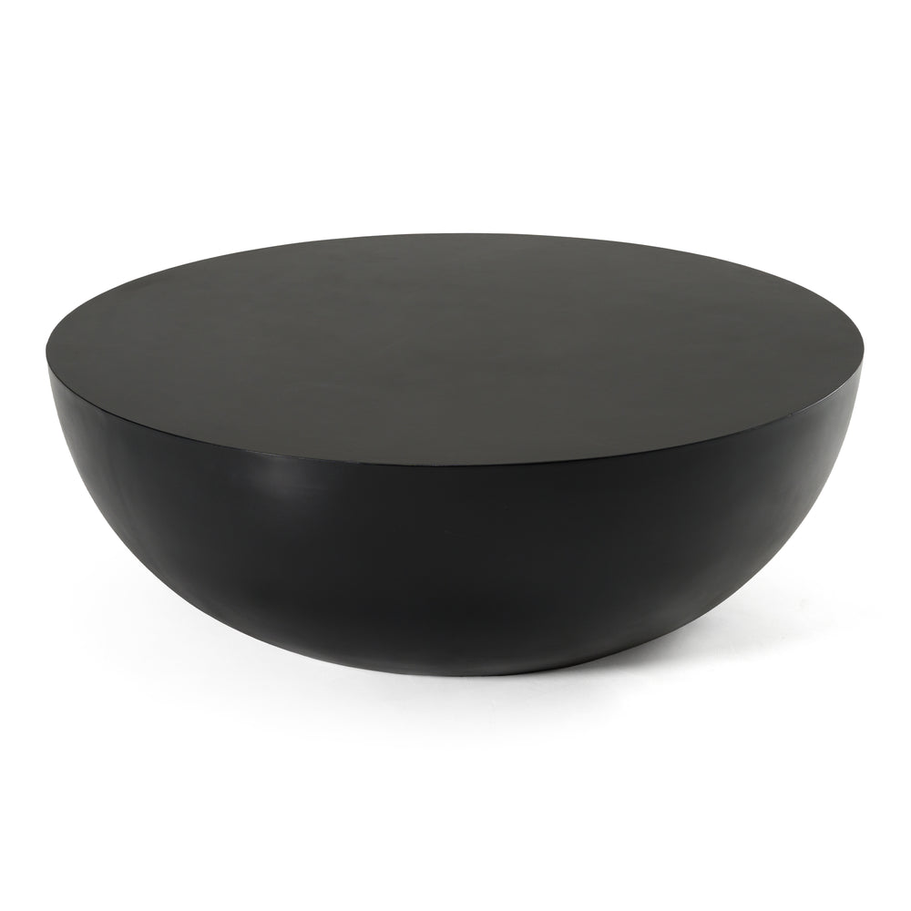 Bronte - Modern Black Concrete Round Coffee Table - View 3