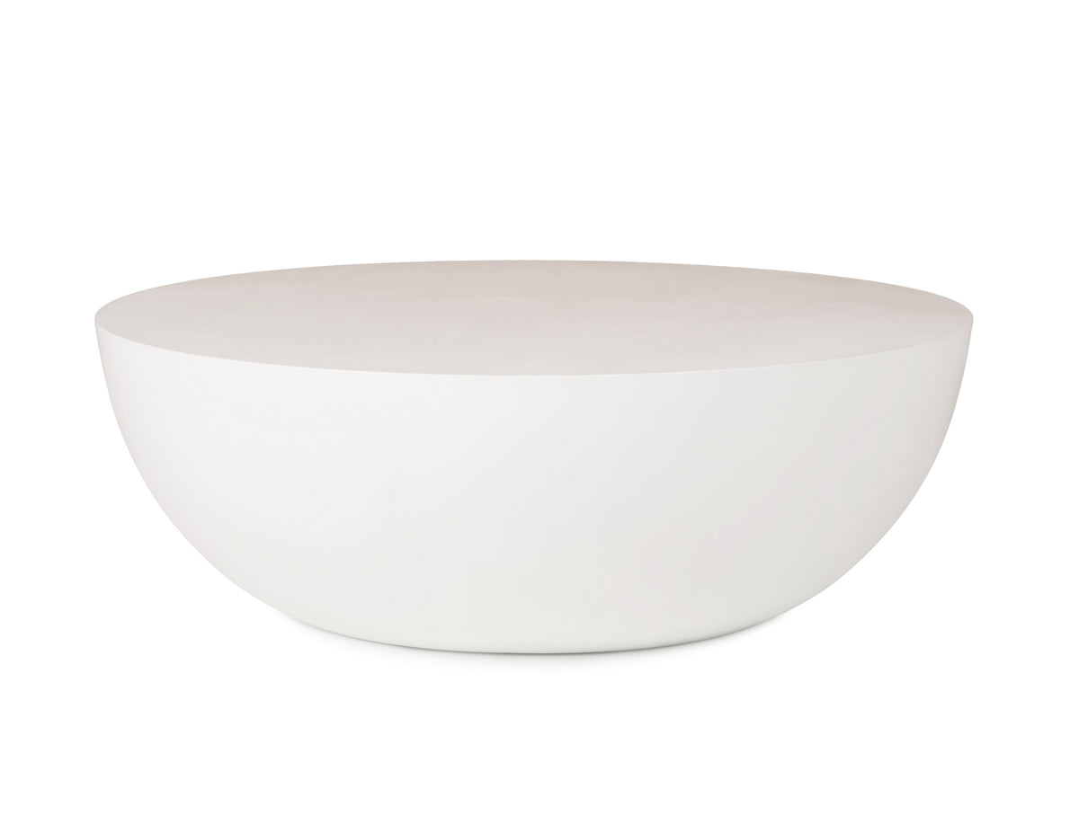 Bronte - Modern White Concrete Round Coffee Table