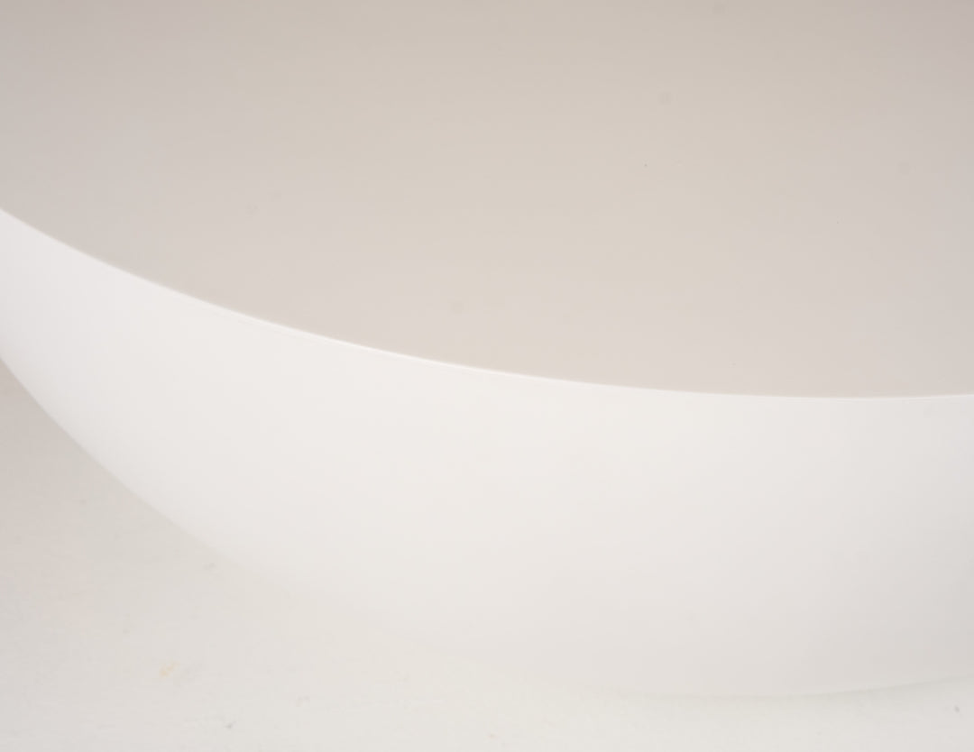 Bronte  Modern White Concrete Round Coffee Table