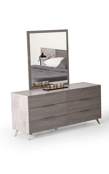 Bronx Italian Modern Grey Mirror