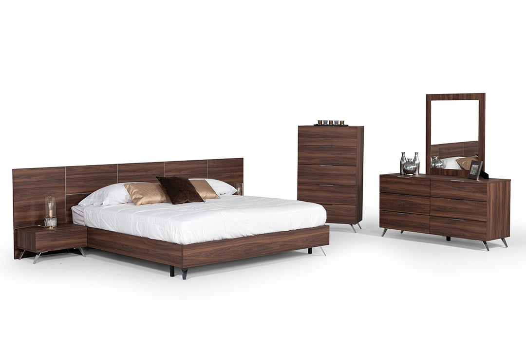 Brooklyn Italian Modern Walnut Nightstand