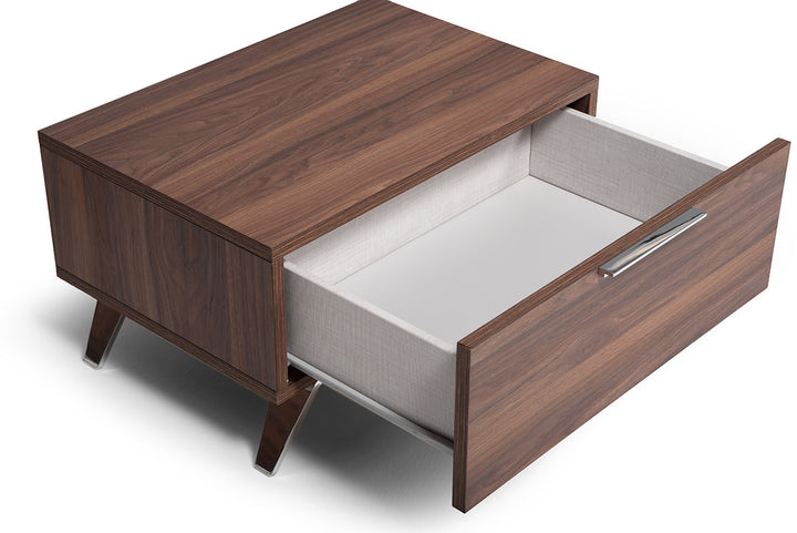Brooklyn Italian Modern Walnut Nightstand