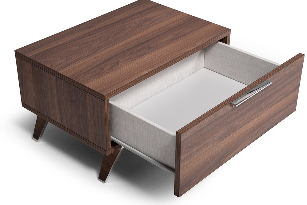 Brooklyn Italian Modern Walnut Nightstand - View 3