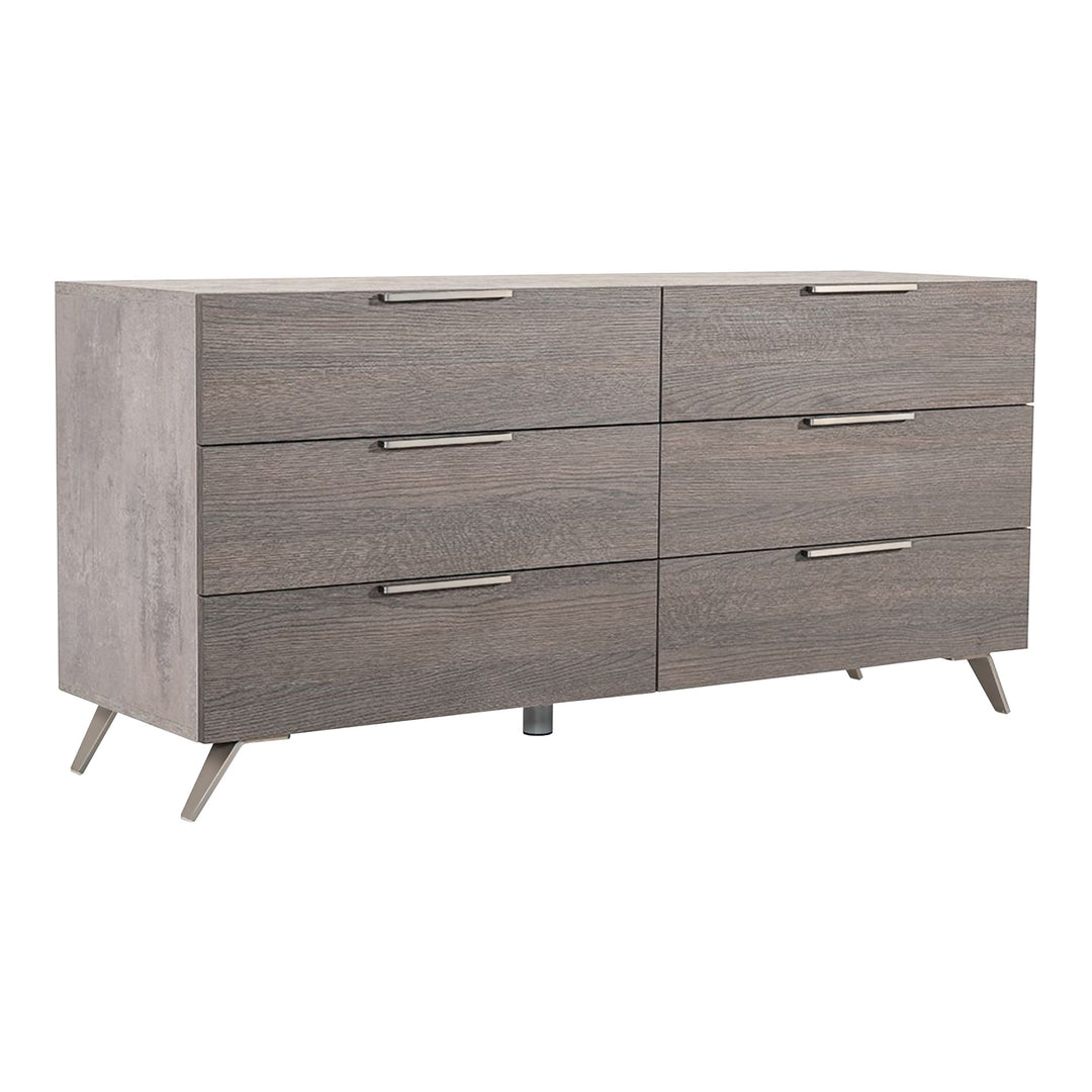Bronx Italian Modern Faux Concrete & Grey 4-Piece Bedroom Set