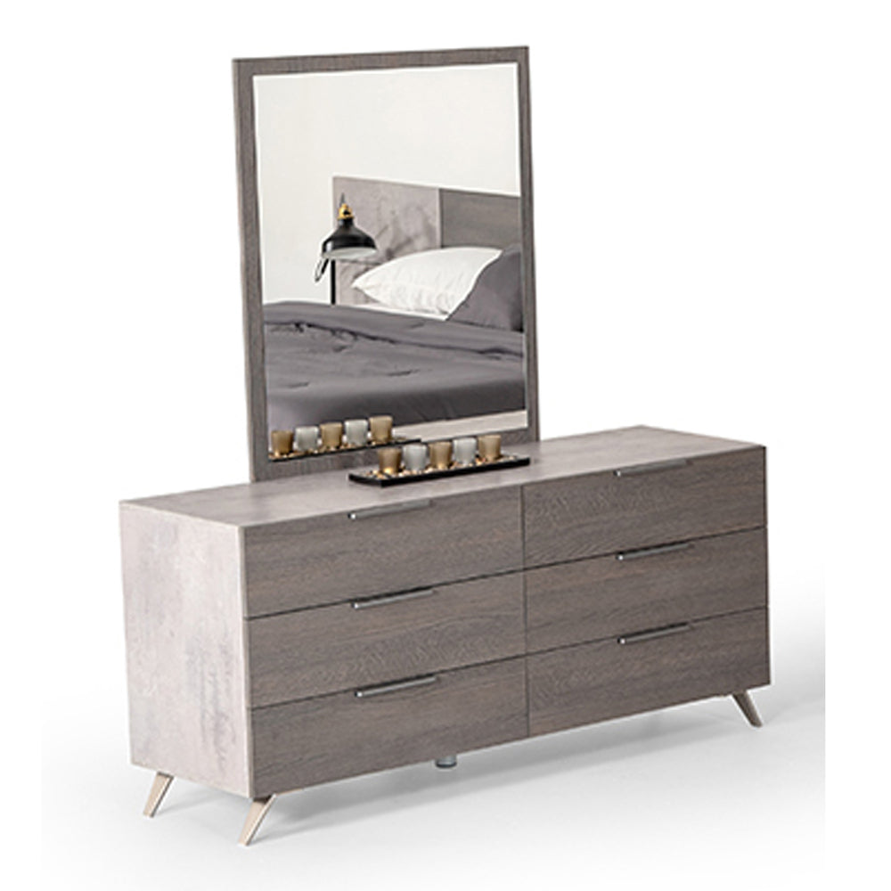 Bronx Italian Modern Grey Mirror - View 5