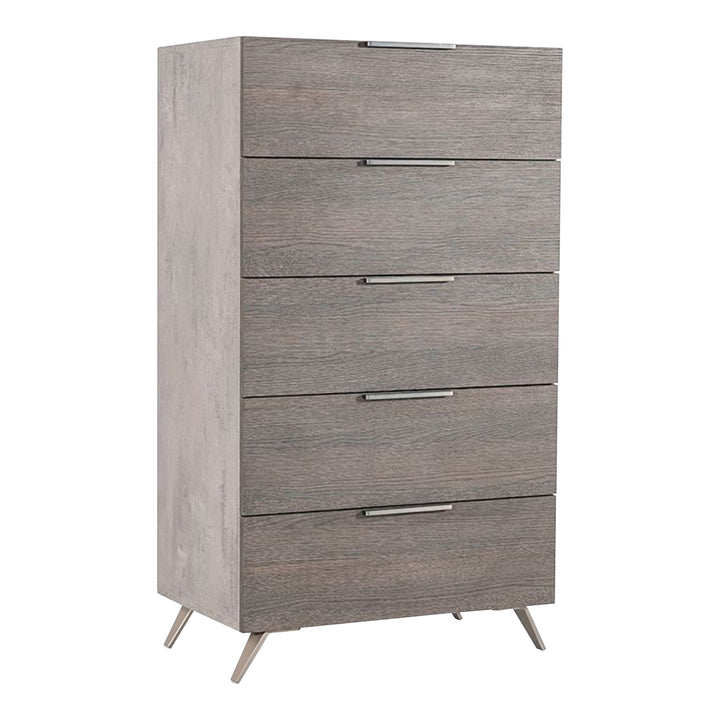 Bronx Italian Modern Faux Concrete &amp; Grey Chest