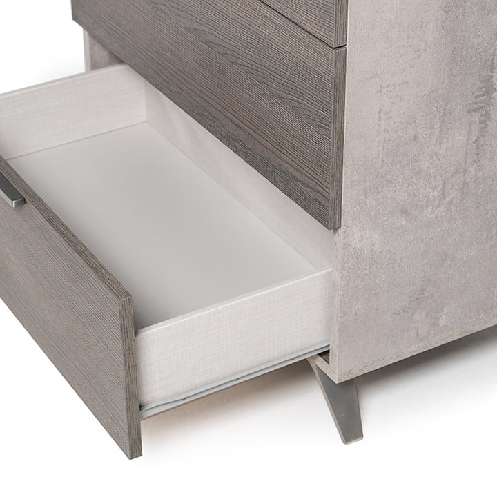 Bronx Italian Modern Faux Concrete &amp; Grey Chest