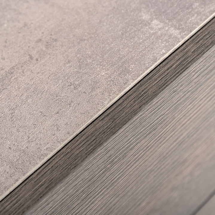 Bronx Italian Modern Faux Concrete &amp; Grey Bed