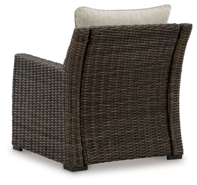 Brook Ranch Outdoor Lounge Chair with Cushion - Dark Brown Lounge Chair modern furniture Contempo Furniture