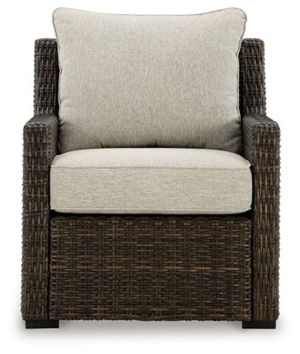 Brook Ranch Outdoor Lounge Chair with Cushion - Dark Brown Lounge Chair modern furniture Contempo Furniture
