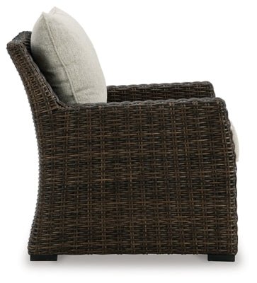 Brook Ranch Outdoor Lounge Chair with Cushion - Dark Brown Lounge Chair modern furniture Contempo Furniture