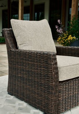 Brook Ranch Outdoor Lounge Chair with Cushion - Dark Brown Lounge Chair modern furniture Contempo Furniture