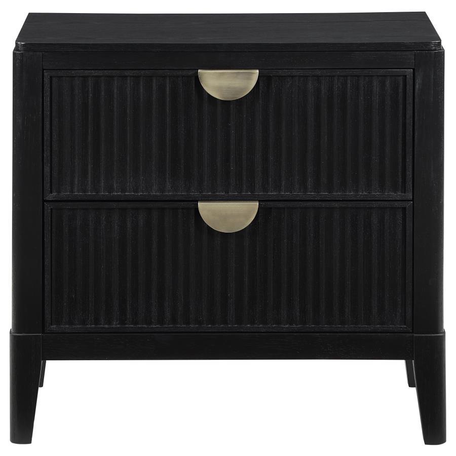 Brookmead - 2 - Drawer Nightstand - Black Accent Nightstand modern furniture Contempo Furniture