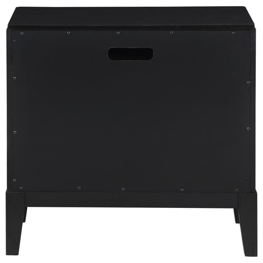 Brookmead - 2 - Drawer Nightstand - Black Accent Nightstand modern furniture Contempo Furniture