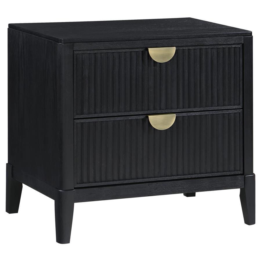 Brookmead - 2 - Drawer Nightstand - Black Accent Nightstand modern furniture Contempo Furniture