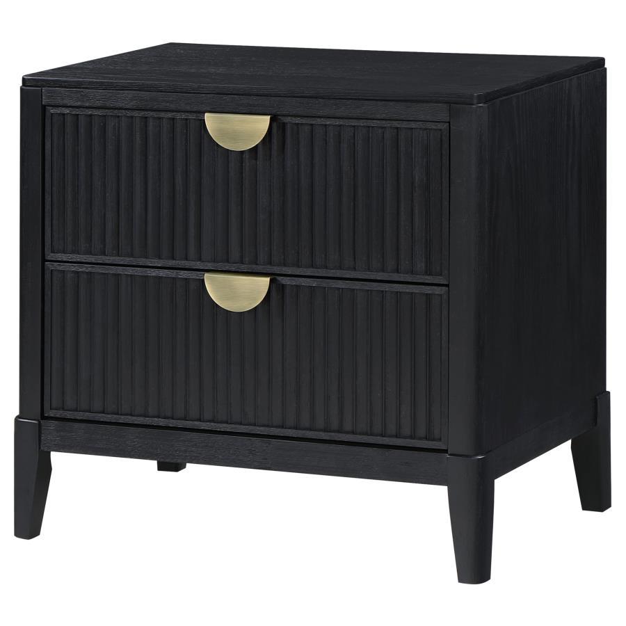 Brookmead - 2 - Drawer Nightstand - Black Accent Nightstand modern furniture Contempo Furniture