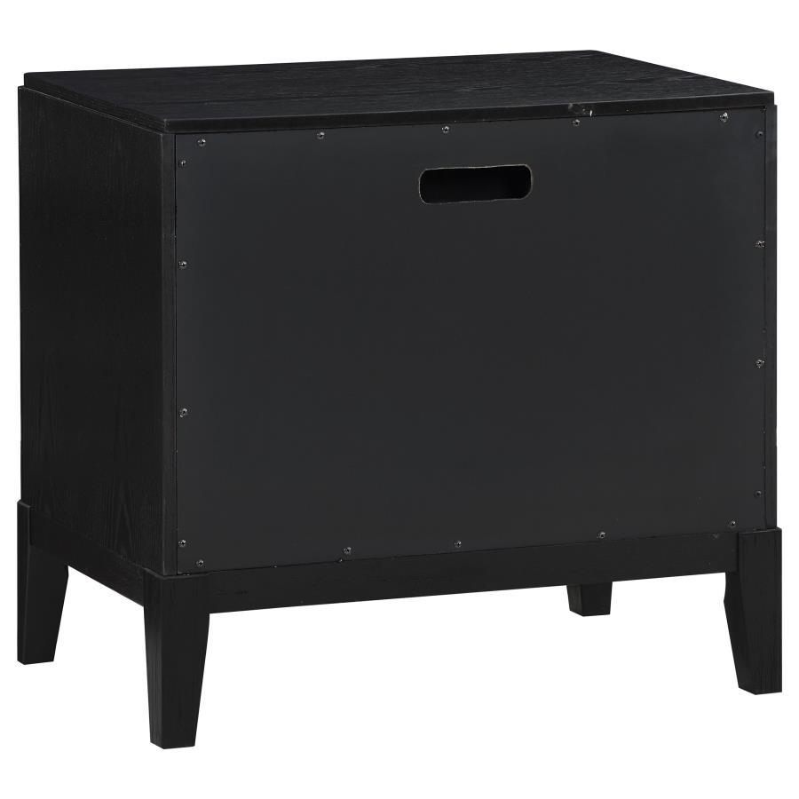 Brookmead - 2 - Drawer Nightstand - Black Accent Nightstand modern furniture Contempo Furniture