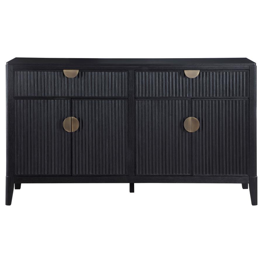 Brookmead - 4 Door Sideboard Buffet Storage Cabinet - Black Buffets modern furniture Contempo Furniture