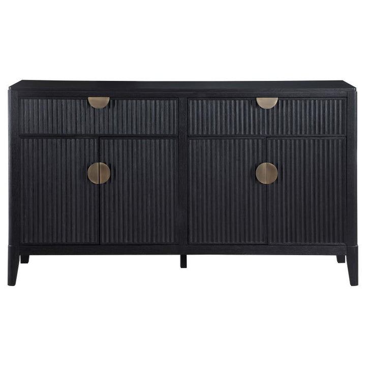 Brookmead - 4 Door Sideboard Buffet Storage Cabinet - Black Buffets modern furniture Contempo Furniture