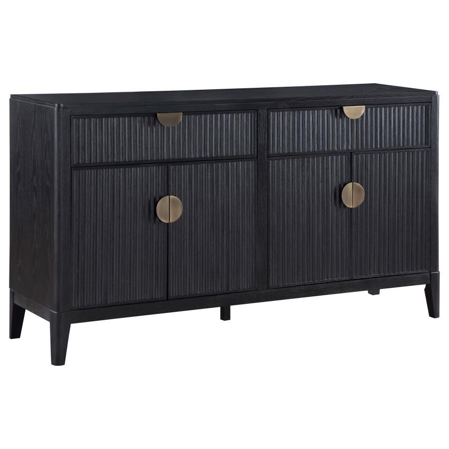 Brookmead - 4 Door Sideboard Buffet Storage Cabinet - Black Buffets modern furniture Contempo Furniture
