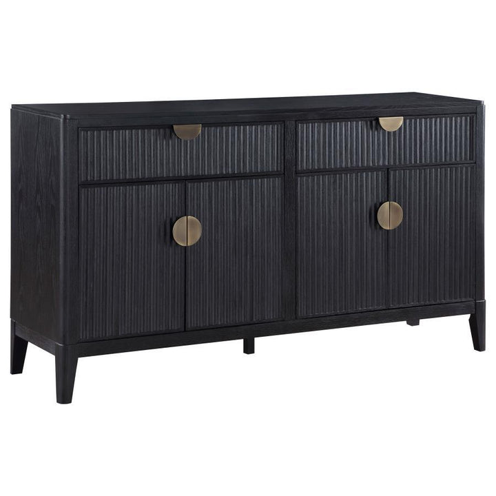 Brookmead - 4 Door Sideboard Buffet Storage Cabinet - Black Buffets modern furniture Contempo Furniture