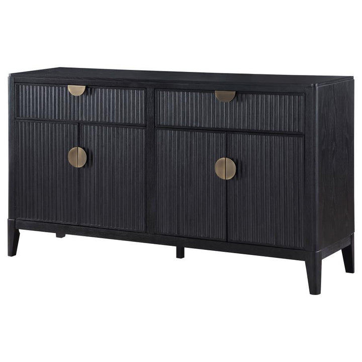 Brookmead - 4 Door Sideboard Buffet Storage Cabinet - Black Buffets modern furniture Contempo Furniture