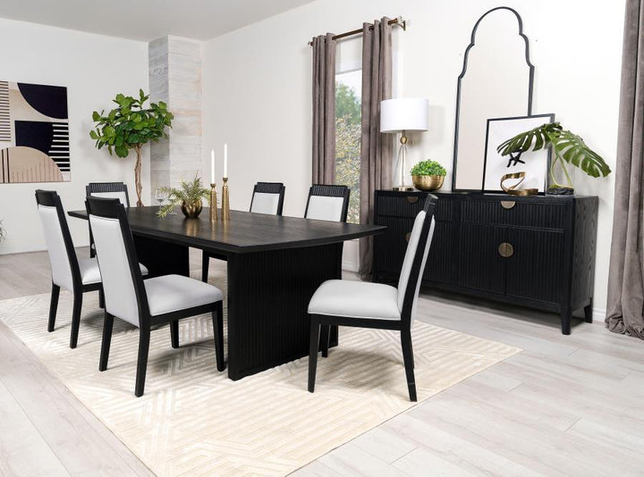 Brookmead - 4 Door Sideboard Buffet Storage Cabinet - Black Buffets modern furniture Contempo Furniture