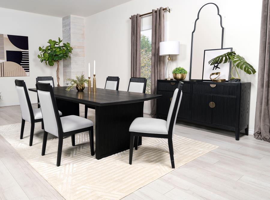 Brookmead - 4 Door Sideboard Buffet Storage Cabinet - Black Buffets modern furniture Contempo Furniture