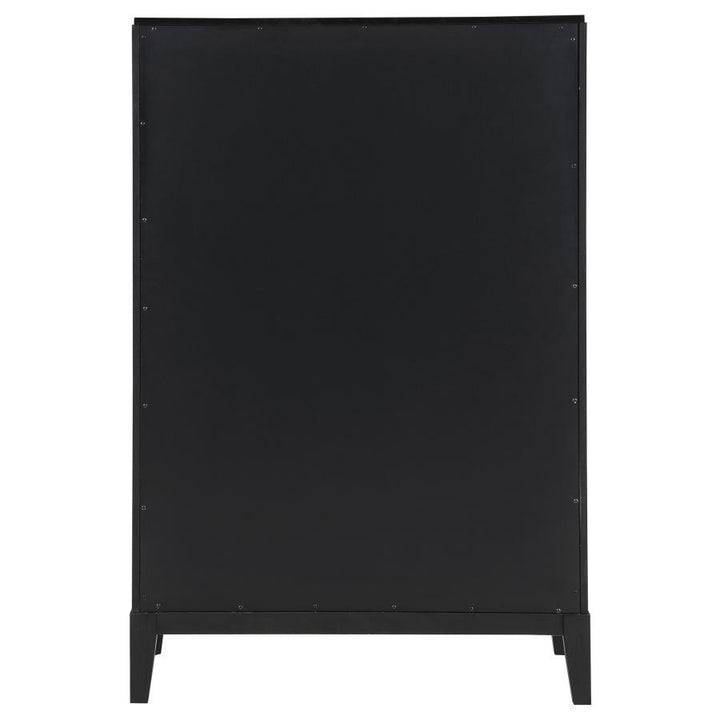 Brookmead - 5 - Drawer Bedroom Chest - Black Accent Chest modern furniture Contempo Furniture