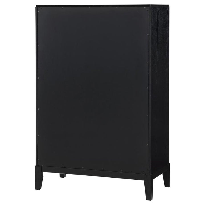Brookmead - 5 - Drawer Bedroom Chest - Black Accent Chest modern furniture Contempo Furniture