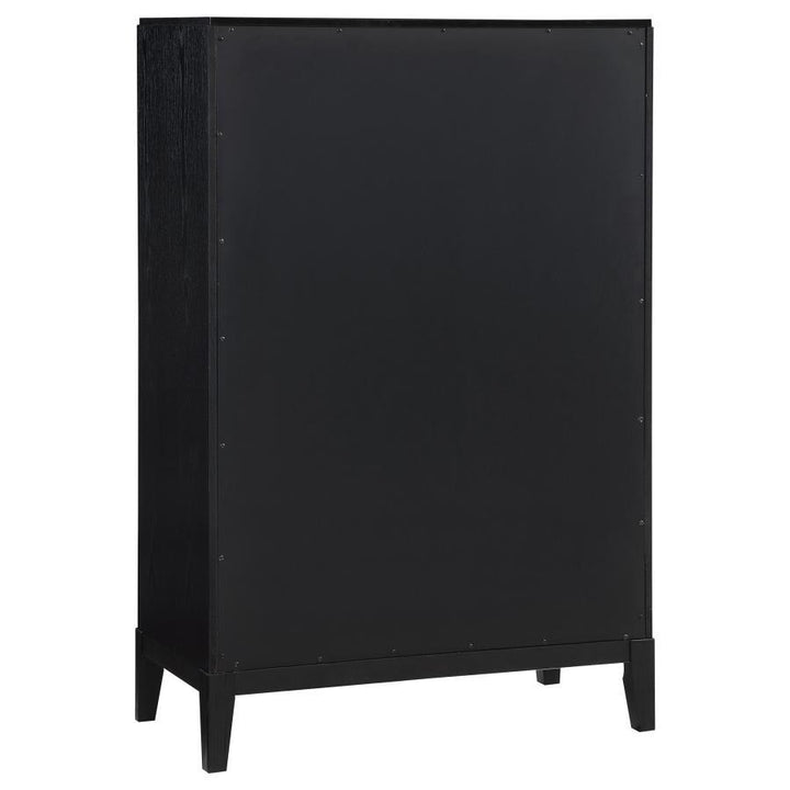 Brookmead - 5 - Drawer Bedroom Chest - Black Accent Chest modern furniture Contempo Furniture