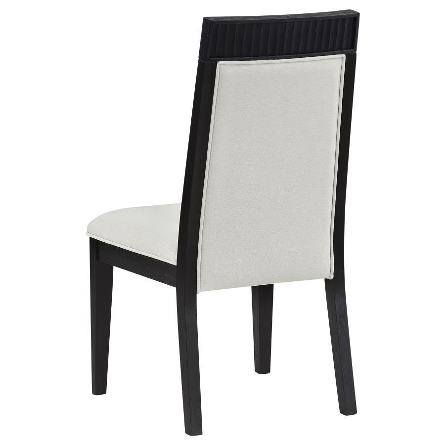 Brookmead - 7 - Piece Extension Leaf Dining Table Set - Black / Ivory 7 - Piece Dining Room Set modern furniture Contempo Furniture