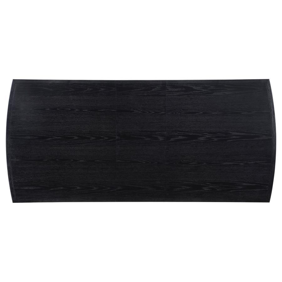 Brookmead - 9 - Piece Extension Leaf Dining Table Set - Black / Ivory 8 Piece Dining Room Set modern furniture Contempo Furniture