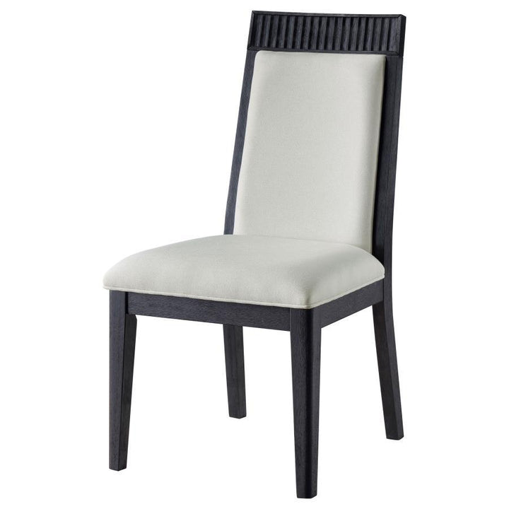 Brookmead - Dining Side Chair (Set of 2) - Ivory / Black Chair Set modern furniture Contempo Furniture
