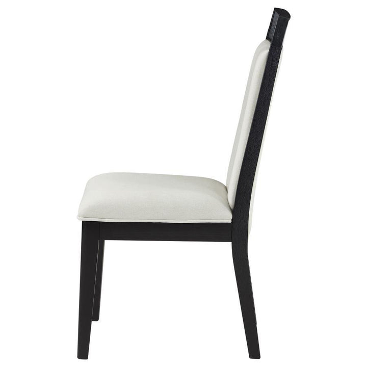 Brookmead - Dining Side Chair (Set of 2) - Ivory / Black Chair Set modern furniture Contempo Furniture