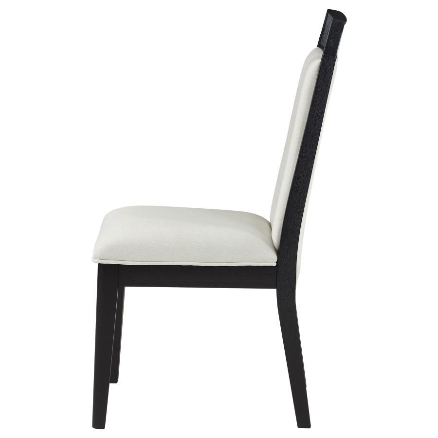 Brookmead - Dining Side Chair (Set of 2) - Ivory / Black Chair Set modern furniture Contempo Furniture