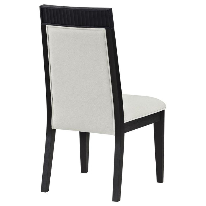 Brookmead - Dining Side Chair (Set of 2) - Ivory / Black Chair Set modern furniture Contempo Furniture