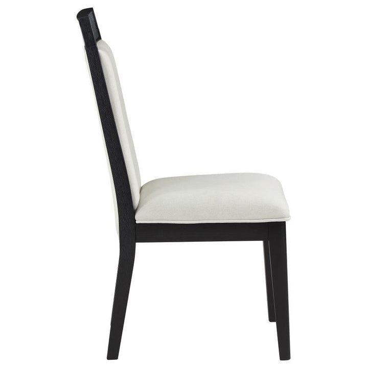 Brookmead - Dining Side Chair (Set of 2) - Ivory / Black Chair Set modern furniture Contempo Furniture