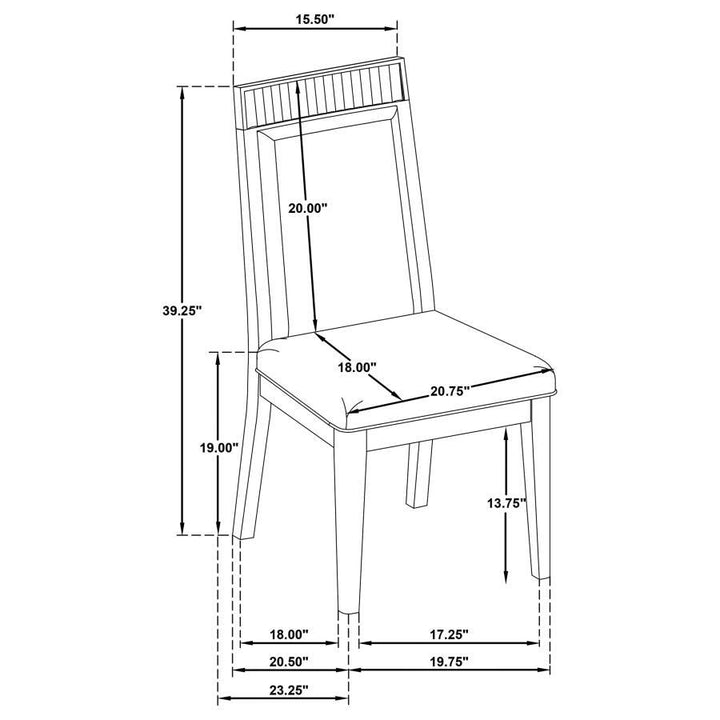 Brookmead - Dining Side Chair (Set of 2) - Ivory / Black Chair Set modern furniture Contempo Furniture